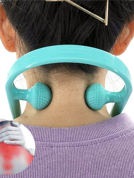 Neck Massage Tool Pressure Point Therapy Pressure Relieve Hand Roller Massage Neck Shoulder Dual Trigger Point Self Massager