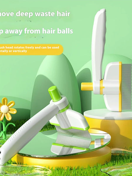 Cat Comb Tie Removal Floating Hair Magic Long Hair Pet Self-Cleaning Row Dog Cat Comb Grooming Supplies Flea Removal Brush Pets Products