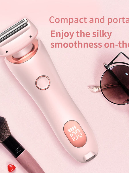 2 In 1 Hair Removal Epilator USB Rechargeable Trimmer Women Body Razor Face Leg Armpit Bikini Hand Pubic Shaver Hair Remover