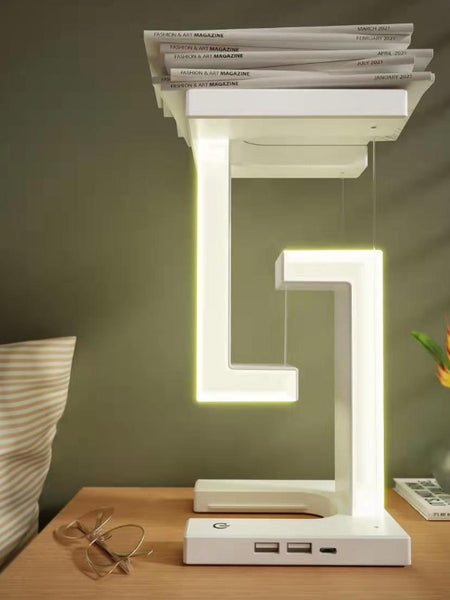 Creative Smartphone Wireless Charging Suspension Table Lamp Balance Lamp Floating For Home Bedroom