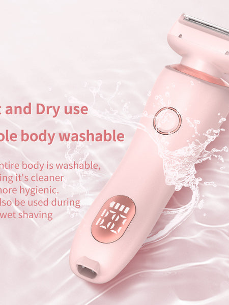2 In 1 Hair Removal Epilator USB Rechargeable Trimmer Women Body Razor Face Leg Armpit Bikini Hand Pubic Shaver Hair Remover