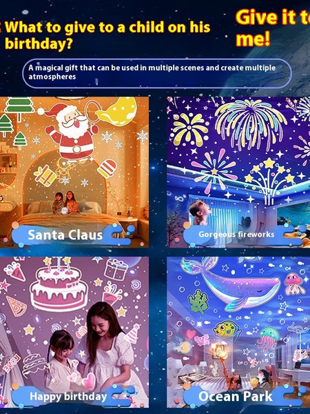 Dream Starry Sky Music Box Birthday Gift Crown Starry Sky Projection Lamp