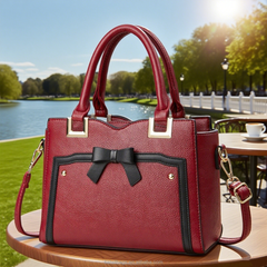 Fashion Striped Composite Shoulder Bag for Women — Luxury Chain Strap Commuter Handbag