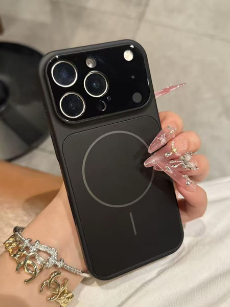 Solid Color All-inclusive Magnetic Phone Case Nano Frosted Glass For Magsafe Phone Case For I Phone 17 Air 16 15 14 13 Pro Max Magnetic Wireless Charge Armor Cover