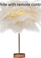 Feather Lamp Nordic Desk Lamp European-Style Bedroom Bedside Feather Table Lamp Night Light Table Lamp Decoration Modern