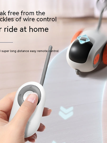 Remote Control Interactive Cat Car Toy USB Charging Chasing Automatic Self-moving Remote Smart Control Car Interactive Cat Toy Pet Products