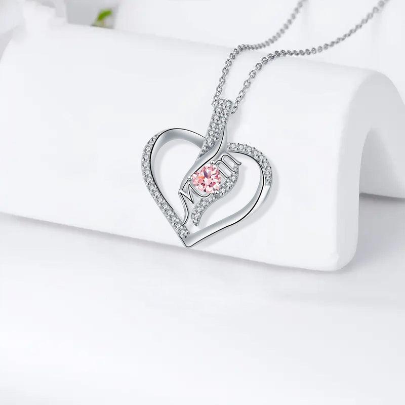 MOM Love Inlaid Women's Necklace Mother's Day Gift