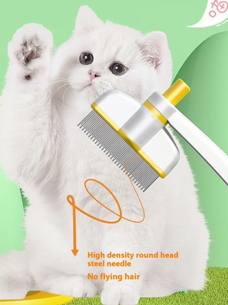 Cat Comb Tie Removal Floating Hair Magic Long Hair Pet Self-Cleaning Row Dog Cat Comb Grooming Supplies Flea Removal Brush Pets Products