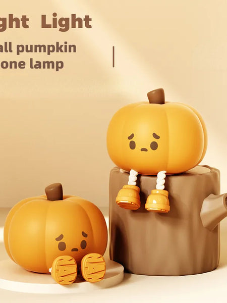 Home Decor Halloween Pumpkin Night Light Cute Soft Silicone Lamp Touch  Dimmable Rechargeable Bedside Decor Light Kids Gifts Halloween Decorations