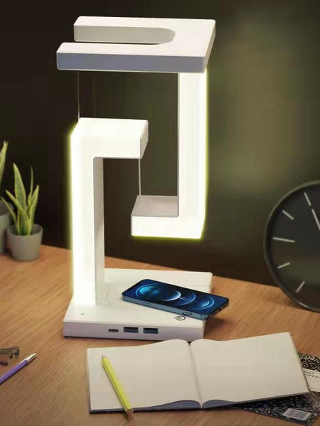 Creative Smartphone Wireless Charging Suspension Table Lamp Balance Lamp Floating For Home Bedroom