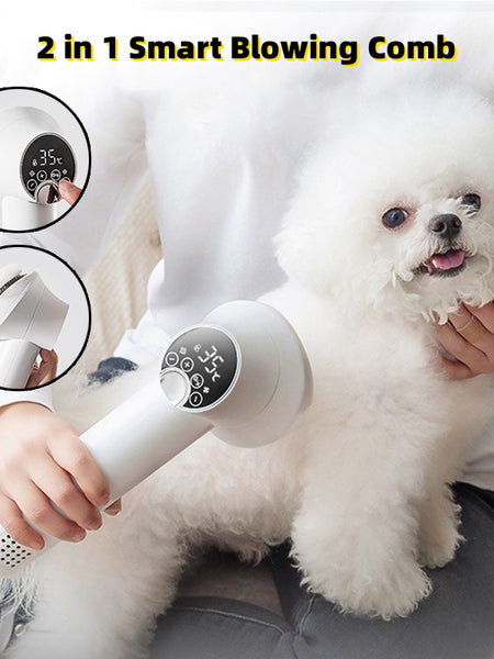 Smart Pet Hair Dryer Dog Golden Retriever Cat Grooming Hairdressing Blow & Comb Silent No Harm Pet Cleaning Supplies Pet Products